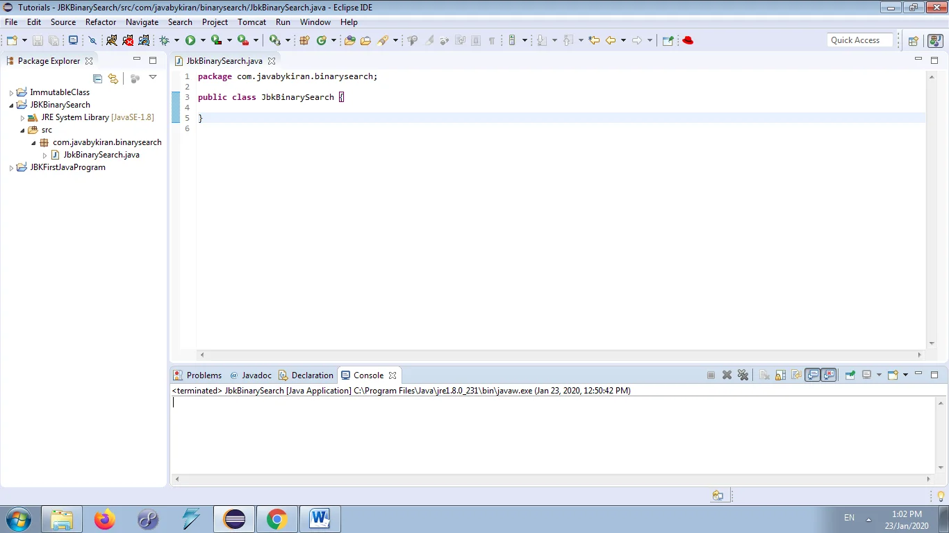 Create a new class create a new java class
