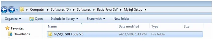 Copy MySQL GUI Tools Folder in your C drive Copy MySQL GUI Tools 5.0 folder in your C drive