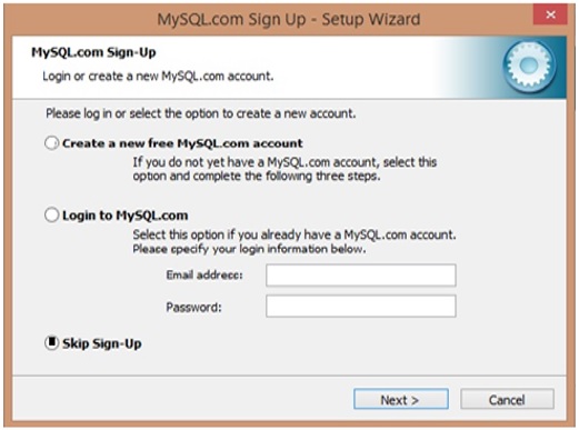 Click on skip Sign-up, Click on Next. Click on skip Sign-up, Click on Next button