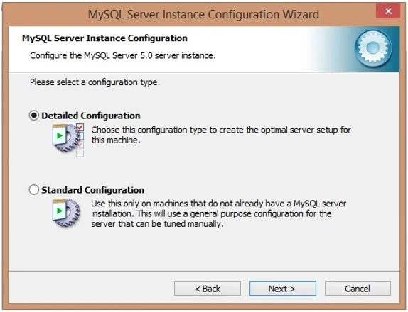 Select Detailed Configuration or Standard configuration and Click on Next. Select Detailed Configuration or Standard configuration and Click on Next
